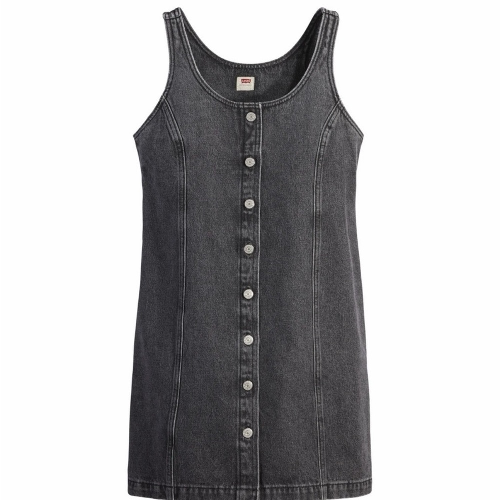 Levi's Black Denim Mini Dress - Picture 8 of 9